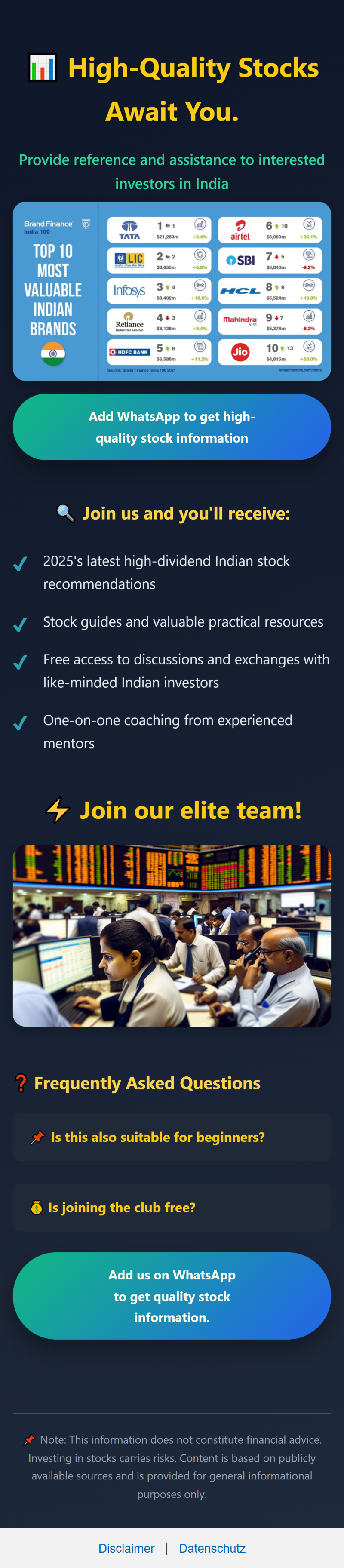 Daily market overview – informational chart